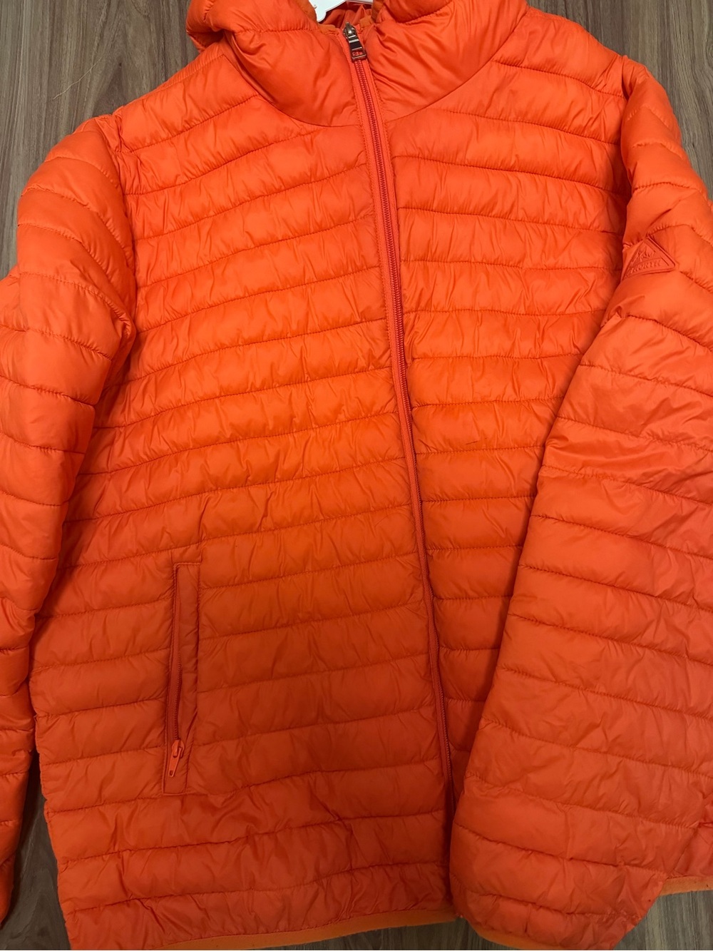 Lightweight Quilted Puffer Jacket - Bright Orange